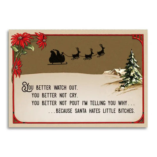 Santa Hates Card