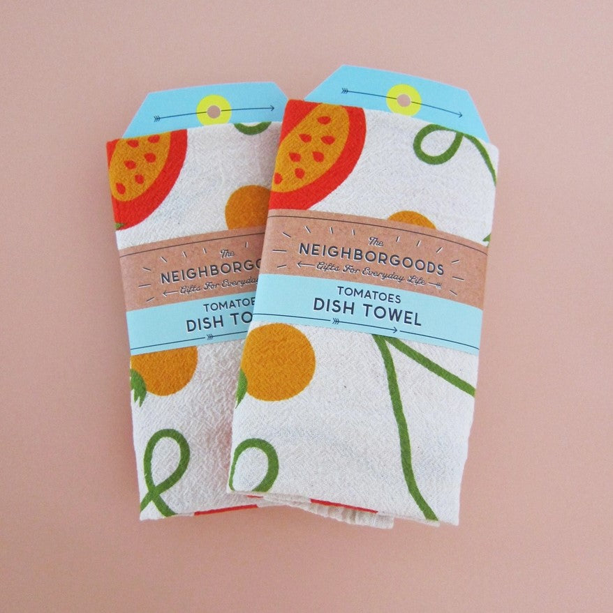 folded packaging of a tomatoes dish towel