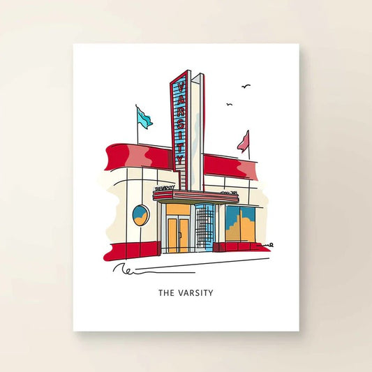 Artwork of the Varsity located in Atlanta, GA