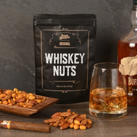 Eight ounce bag of whiskey nuts