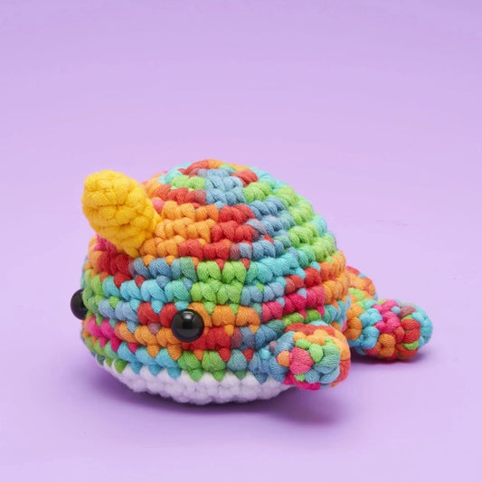 crochet rainbow narhwal