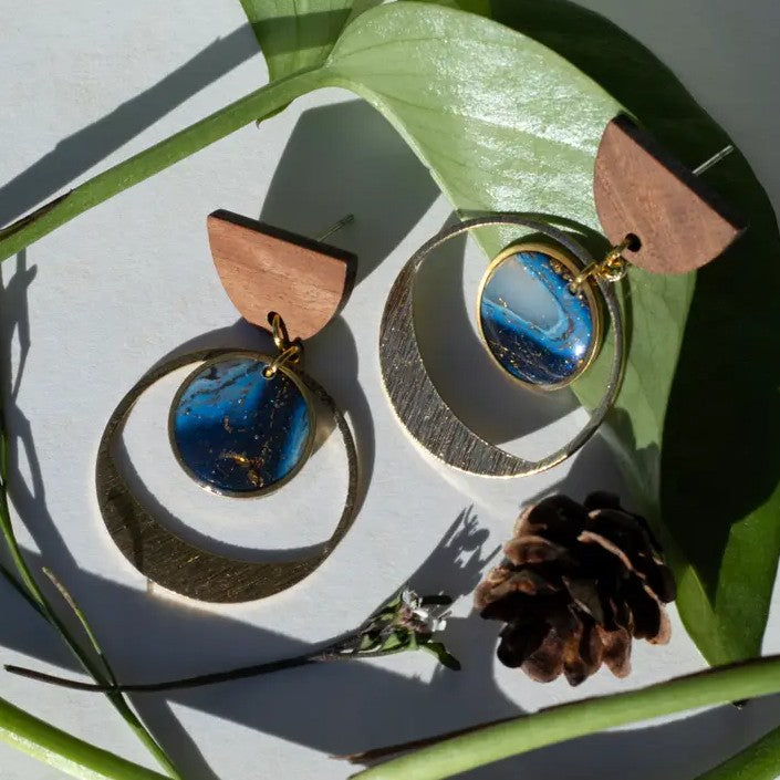 Circle Agate Earrings