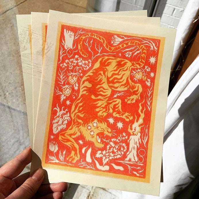 Year of the Tiger Riso Print 5x7