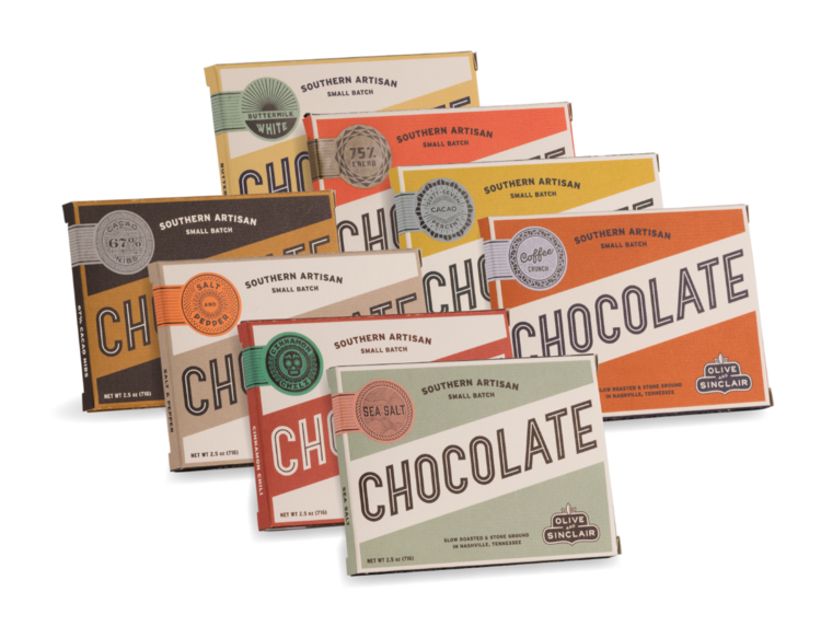 various flavor options of chocolates