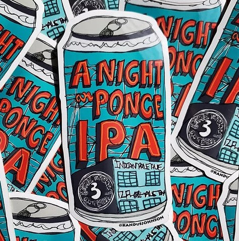 A Night on Ponce IPA Three Taverns Sticker