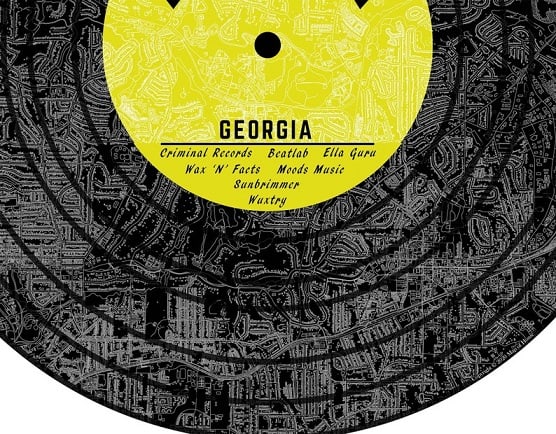 Atlanta Retro Record Print