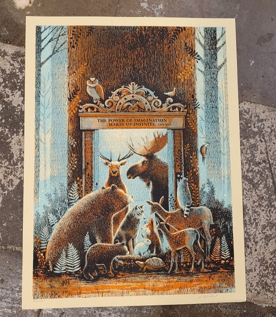 Elevator Animals Print