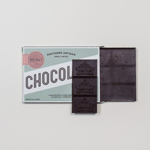 Chocolate bar packaging with half chocolate bar on top to show chocolate too