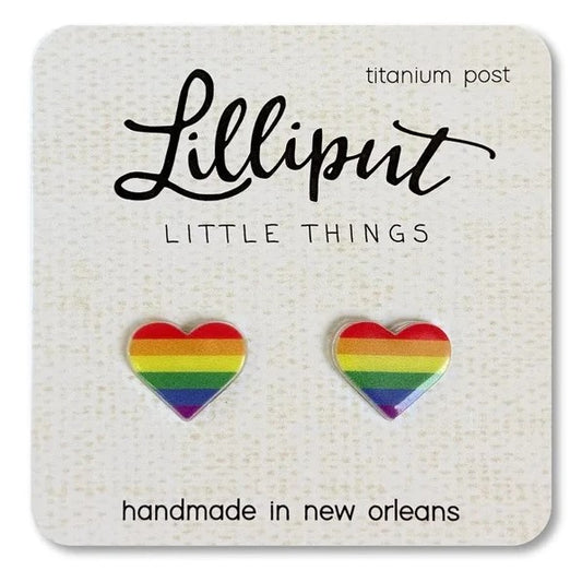 Rainbow Heart Earrings | Pride, LGBTQ