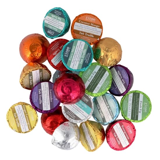 rinse bath and body tub truffles in various scents